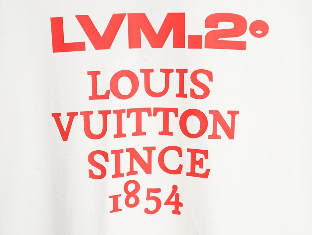 Louis Vuitton LV 24SS red letter short-sleeved T-shirt