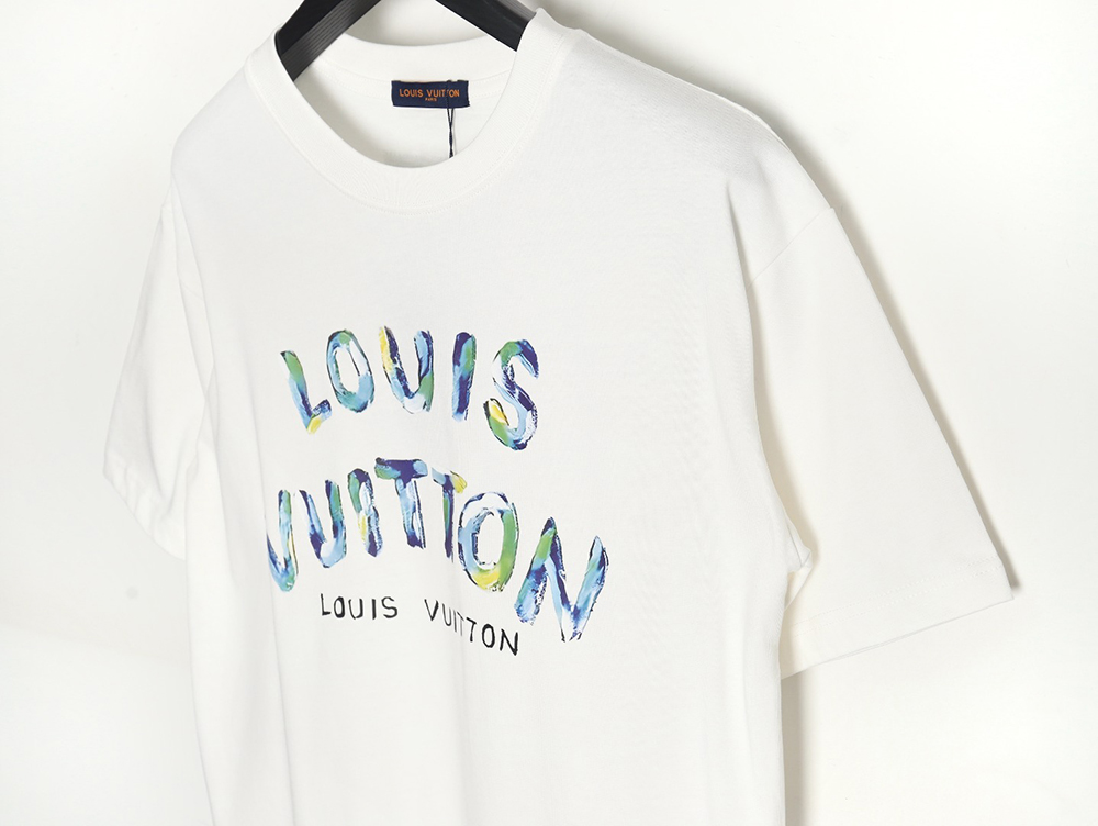 Louis Vuitton LV 24SS camouflage lettering short-sleeved T-shirt