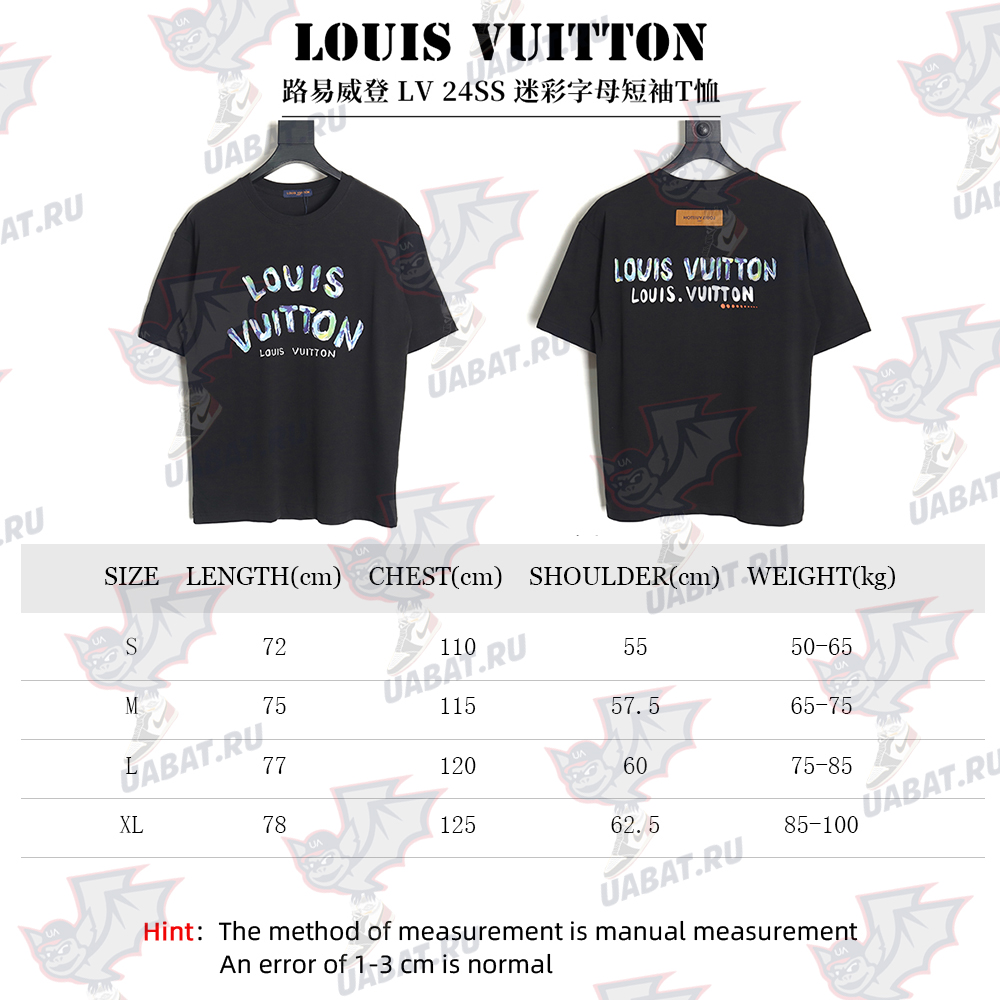 Louis Vuitton LV 24SS camouflage lettering short-sleeved T-shirt_TSK1