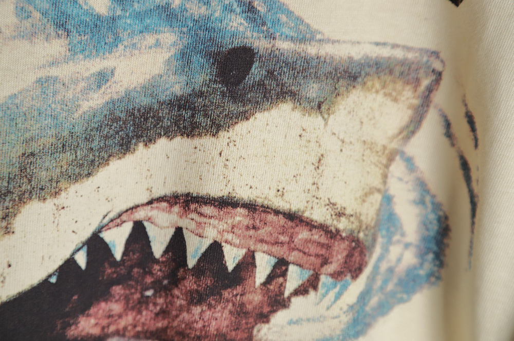REPRESENT shark distressed washed short sleeves