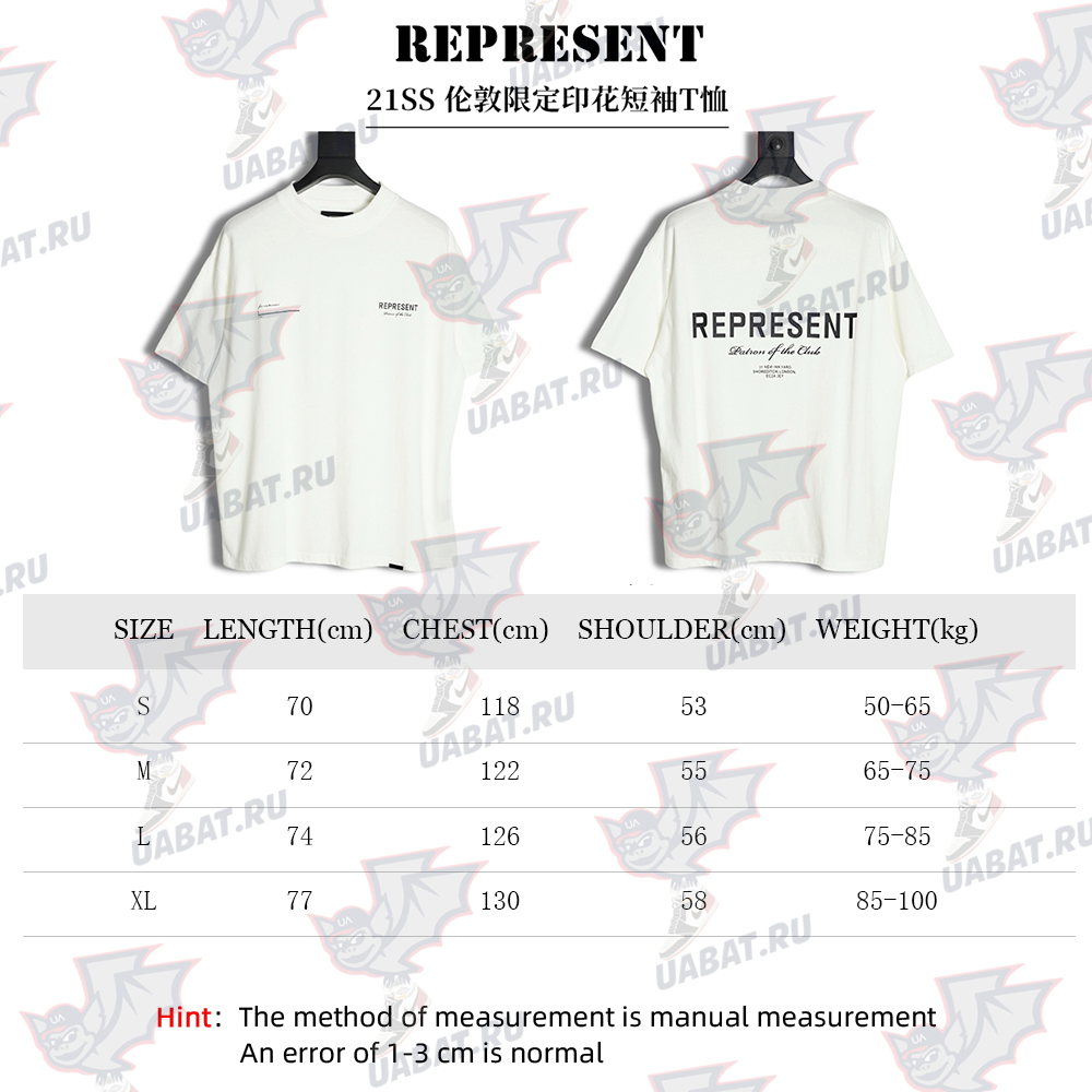 REPRESENT 21SS London Limited Edition Printed Short Sleeve T-Shirt