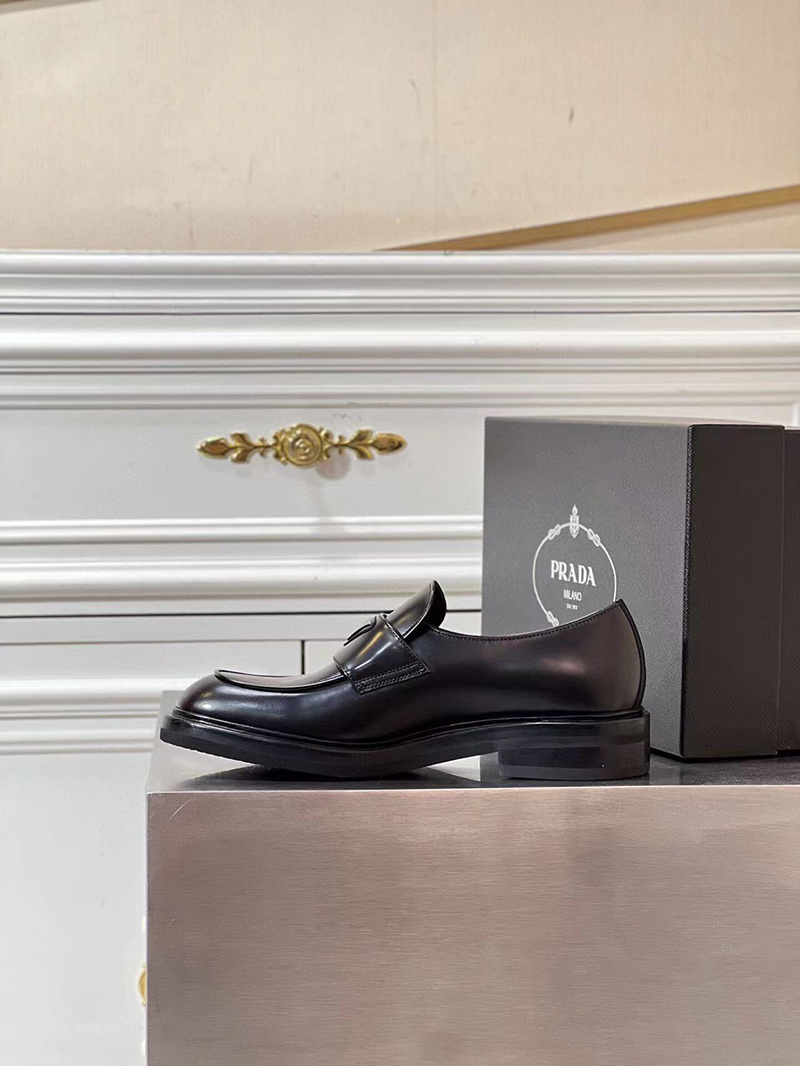Prada leather loafers