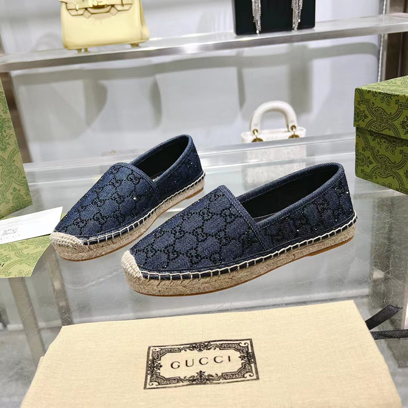 Gucci Women's Espadrille With GG Crystals