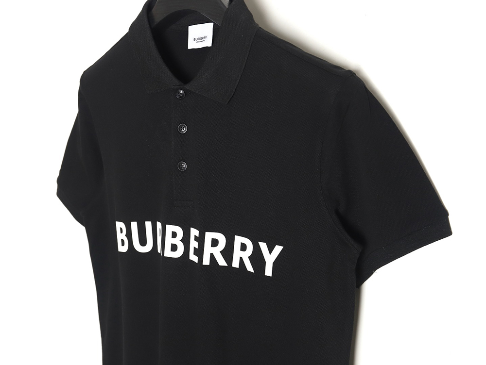 Burberry chest letter back horse silicone short-sleeved T-shirt_TSK1