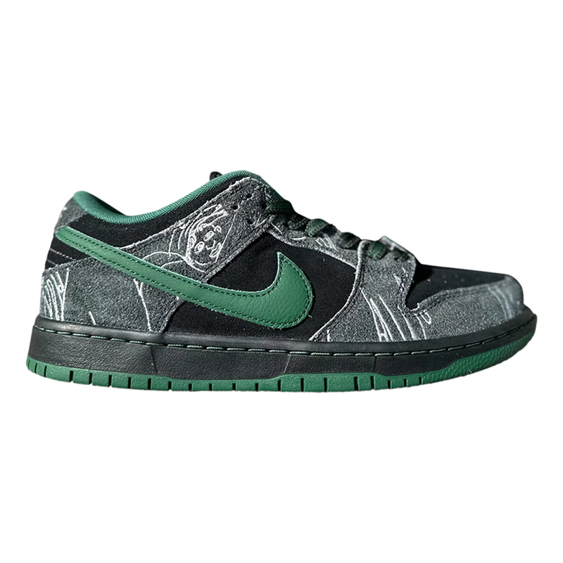 THERE Skateboards x Dunk Low SB 'Black Gorge Green'