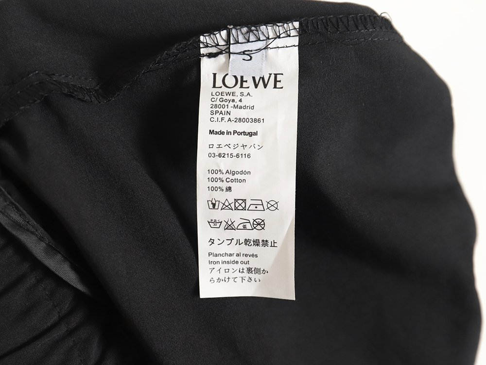 Loewe workwear embroidery shorts