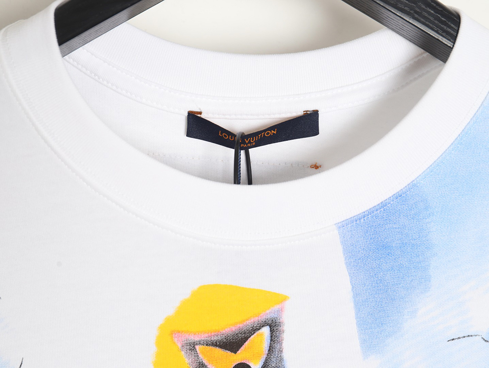 Louis Vuitton Watercolor Graffiti Short Sleeve T-Shirt