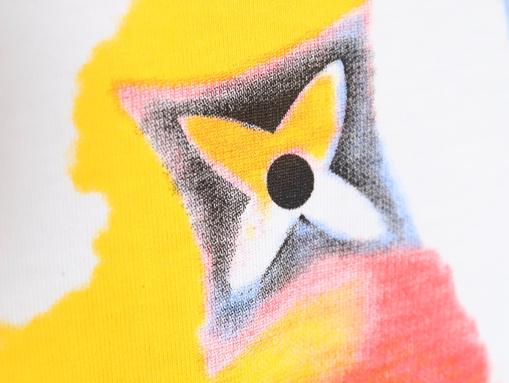 Louis Vuitton Watercolor Graffiti Short Sleeve T-Shirt