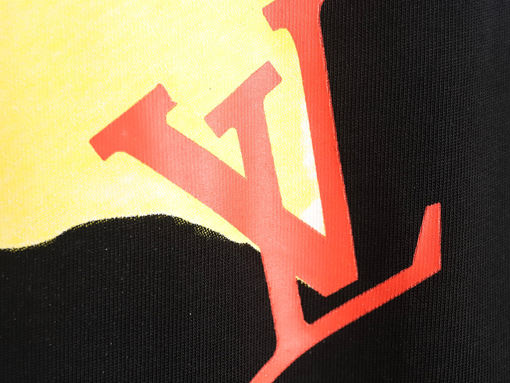 Louis Vuitton Watercolor Graffiti Short Sleeve T-Shirt_TSK1