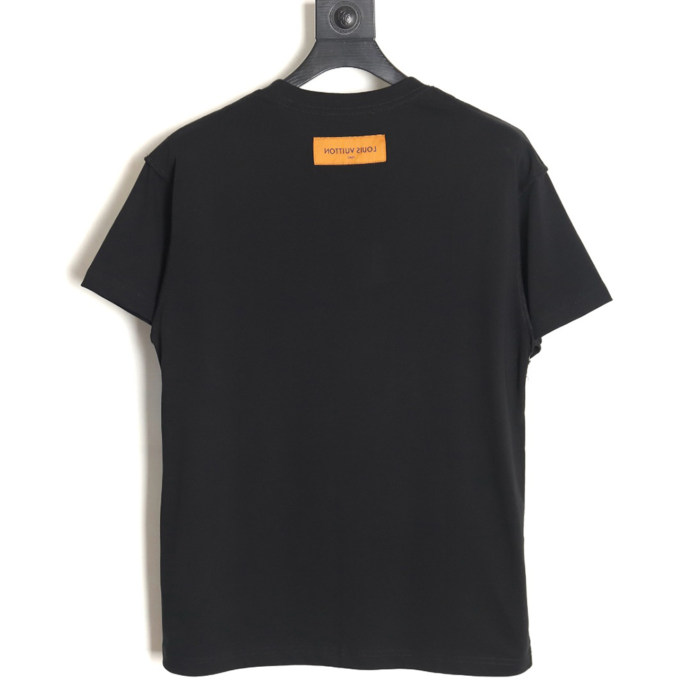 Louis Vuitton Watercolor Graffiti Short Sleeve T-Shirt_TSK1