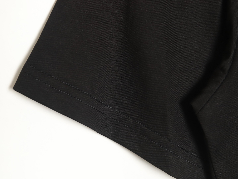 Prada Nylon Zipper Pocket Stretch Cotton Short Sleeve Polo Shirt Black