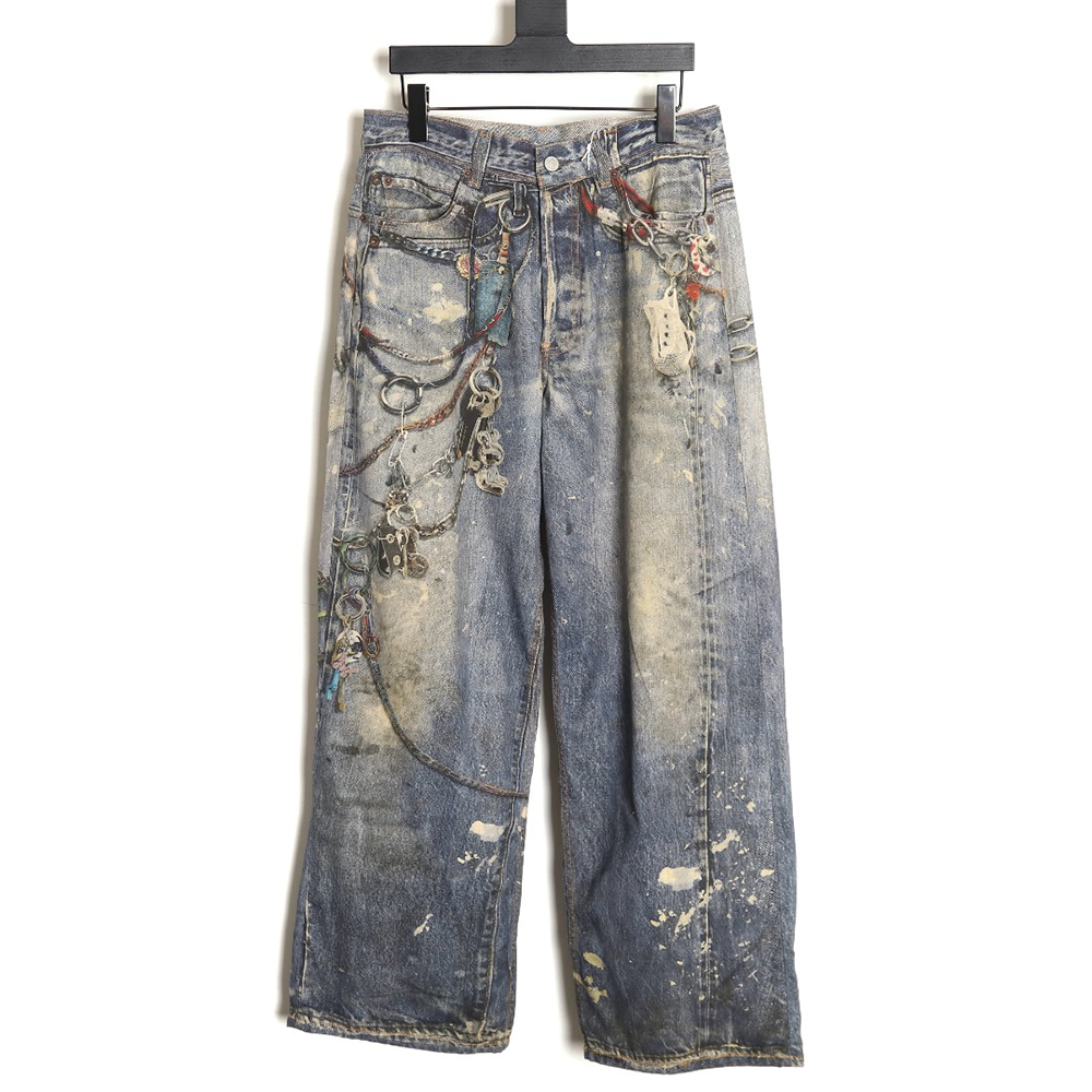 ACNE STUDIOS 24SS 3D printed jeans