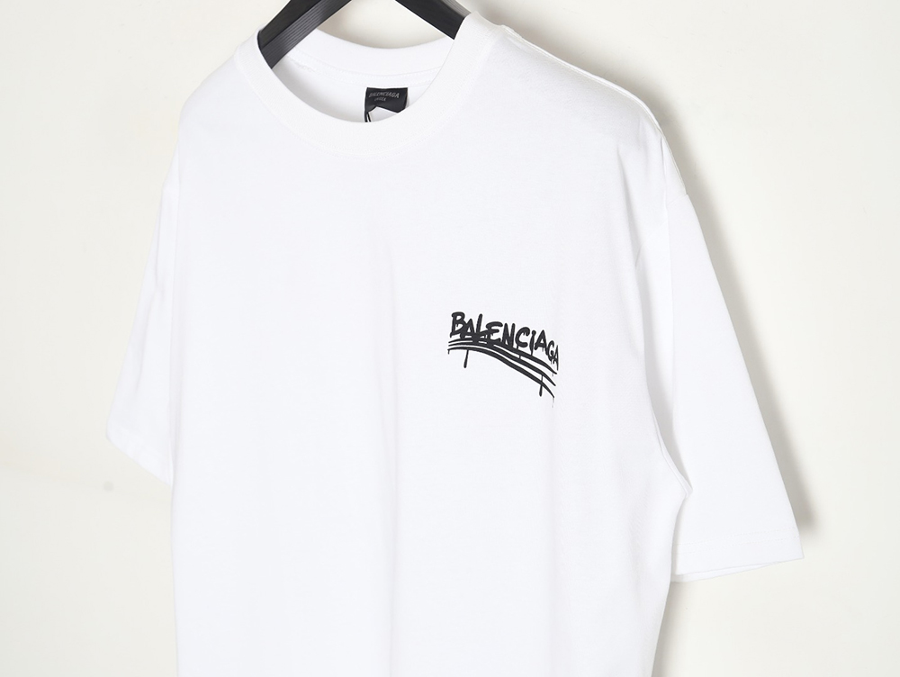 Balenciaga Chest Graffiti LOGO Short Sleeve T-Shirt TSK1