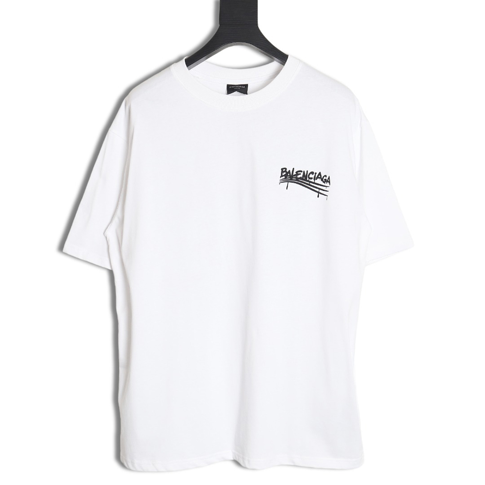 Balenciaga Chest Graffiti LOGO Short Sleeve T-Shirt TSK1