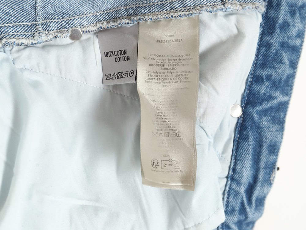 Dior cannage line denim workwear denim shorts