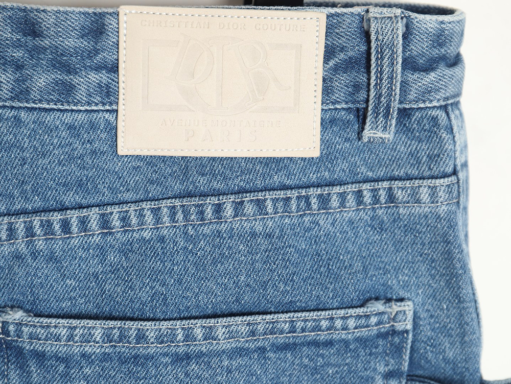 Dior cannage line denim workwear denim shorts