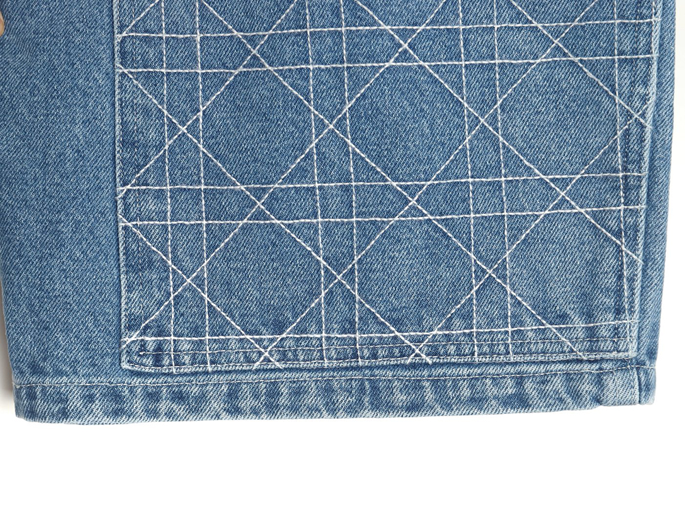 Dior cannage line denim workwear denim shorts