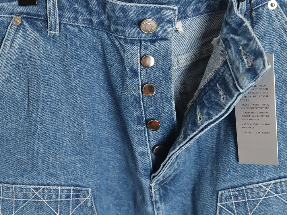 Dior cannage line denim workwear denim shorts