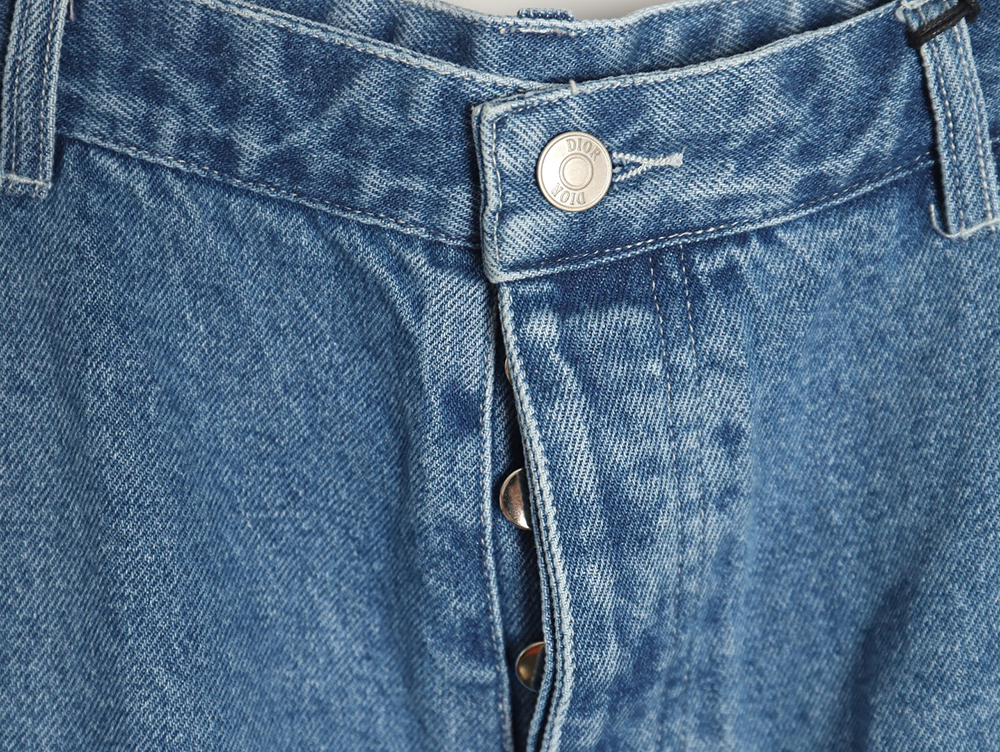 Dior cannage line denim workwear denim shorts
