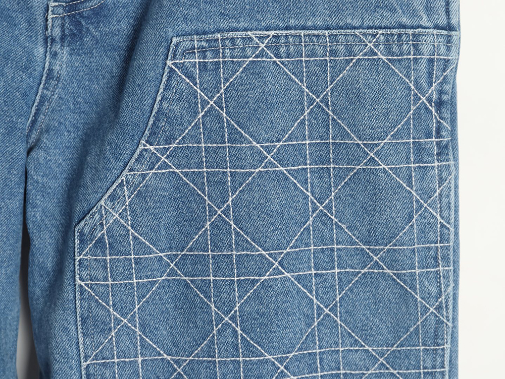 Dior cannage line denim workwear denim shorts
