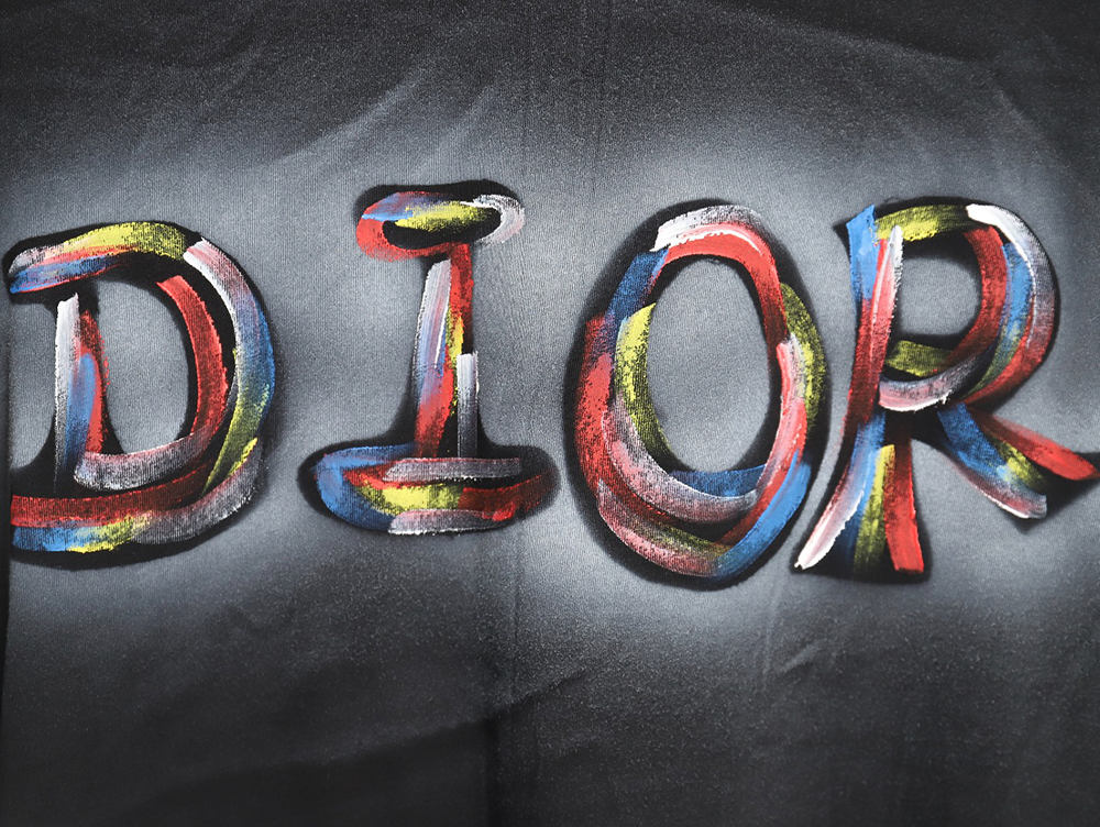 Dior new hand-painted letter short-sleeved T-shirt TSK2