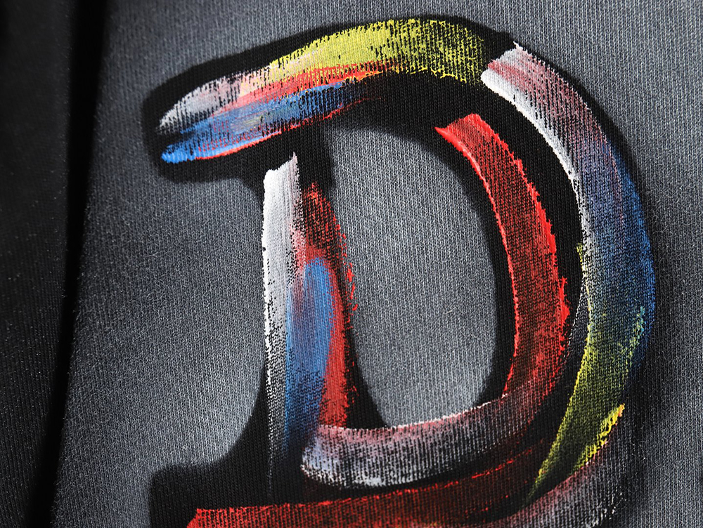Dior new hand-painted letter short-sleeved T-shirt TSK2
