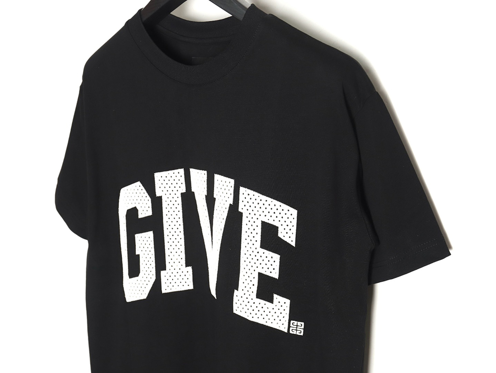 Givenchy front and back lettering embroidered short-sleeved T-shirt TSK2