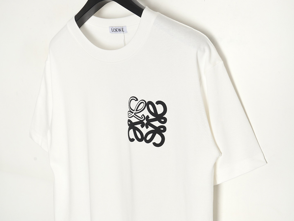 Loewe 24SS contrast color four-leaf clover short-sleeved T-shirt TSK1