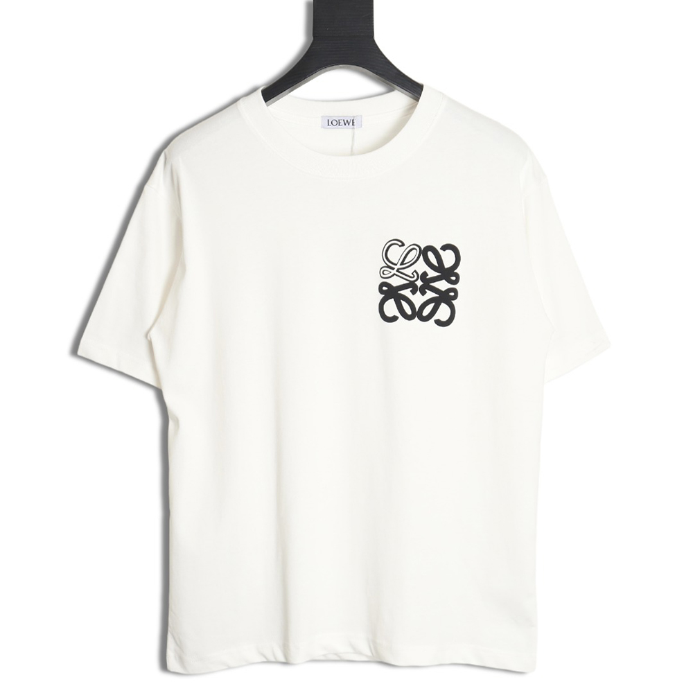 Loewe 24SS contrast color four-leaf clover short-sleeved T-shirt TSK1