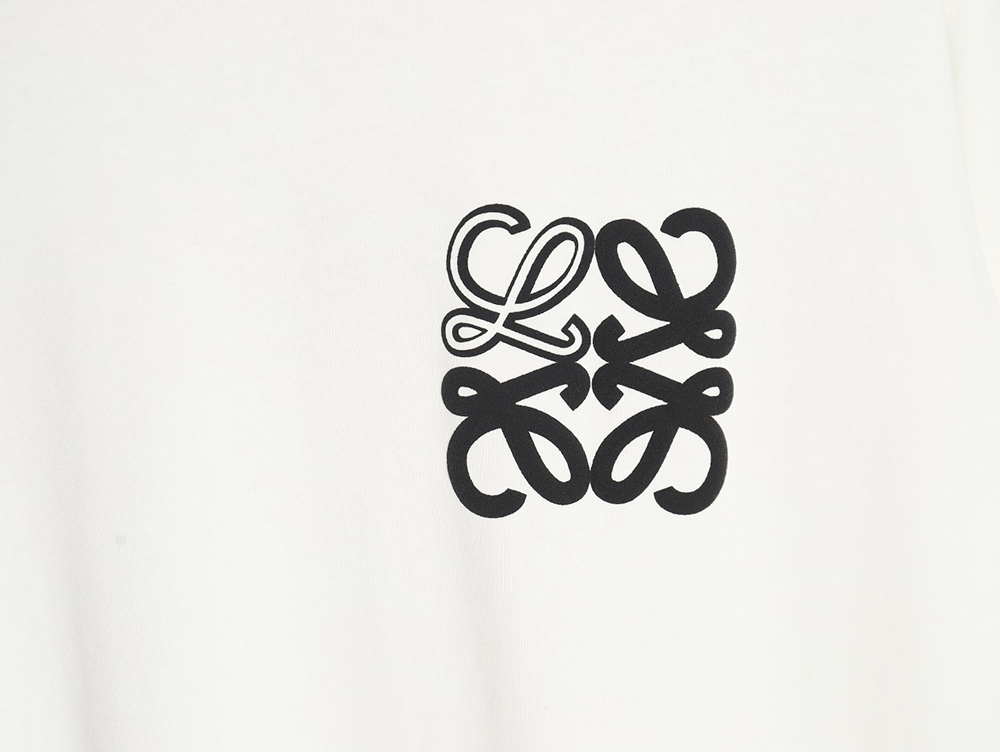 Loewe 24SS contrast color four-leaf clover short-sleeved T-shirt TSK1