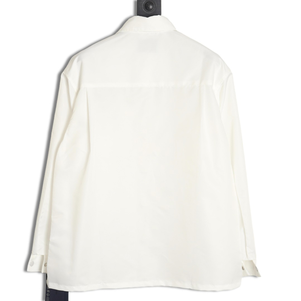 Prada custom triangle logo nylon long-sleeved shirt TSK1