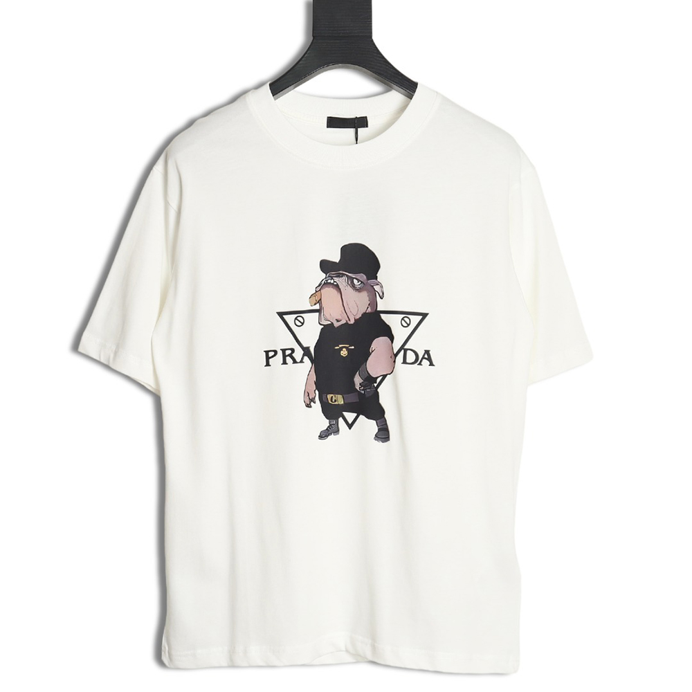 Prada Cartoon Police Dog Short Sleeve T-Shirt TSK1