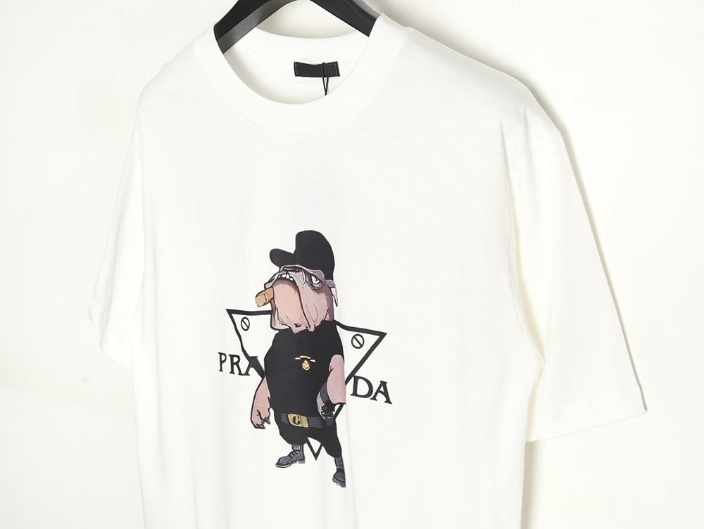 Prada Cartoon Police Dog Short Sleeve T-Shirt TSK1