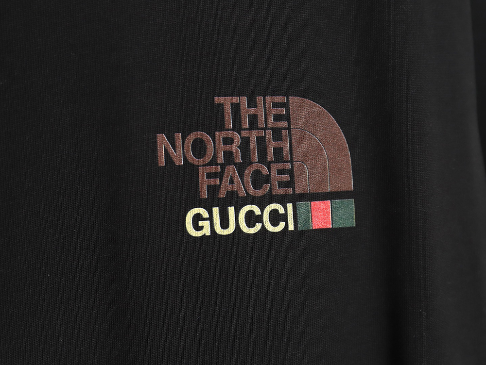 The North Face Gucci joint new landscape big logo series printed short sleeves TSK2