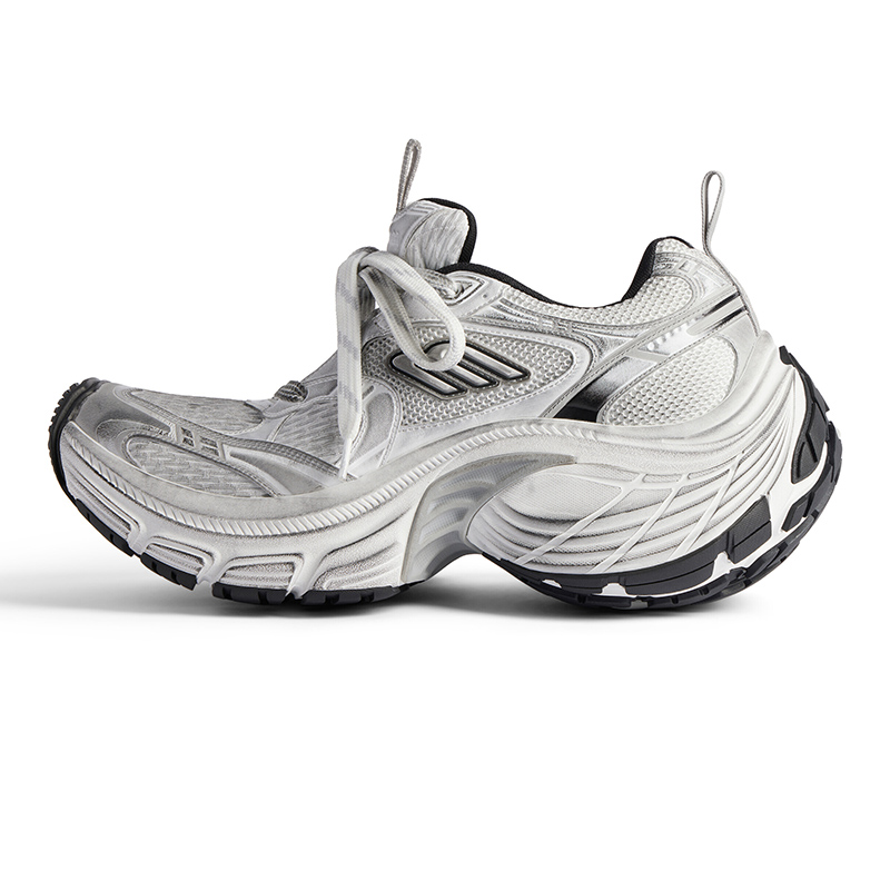 BALENCIAGA MEN''S 10XL SNEAKER IN WHITE/BLACK