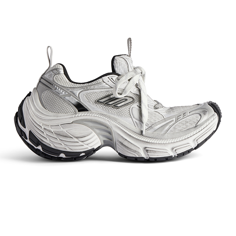 BALENCIAGA MEN'S 10XL SNEAKER IN WHITE/BLACK