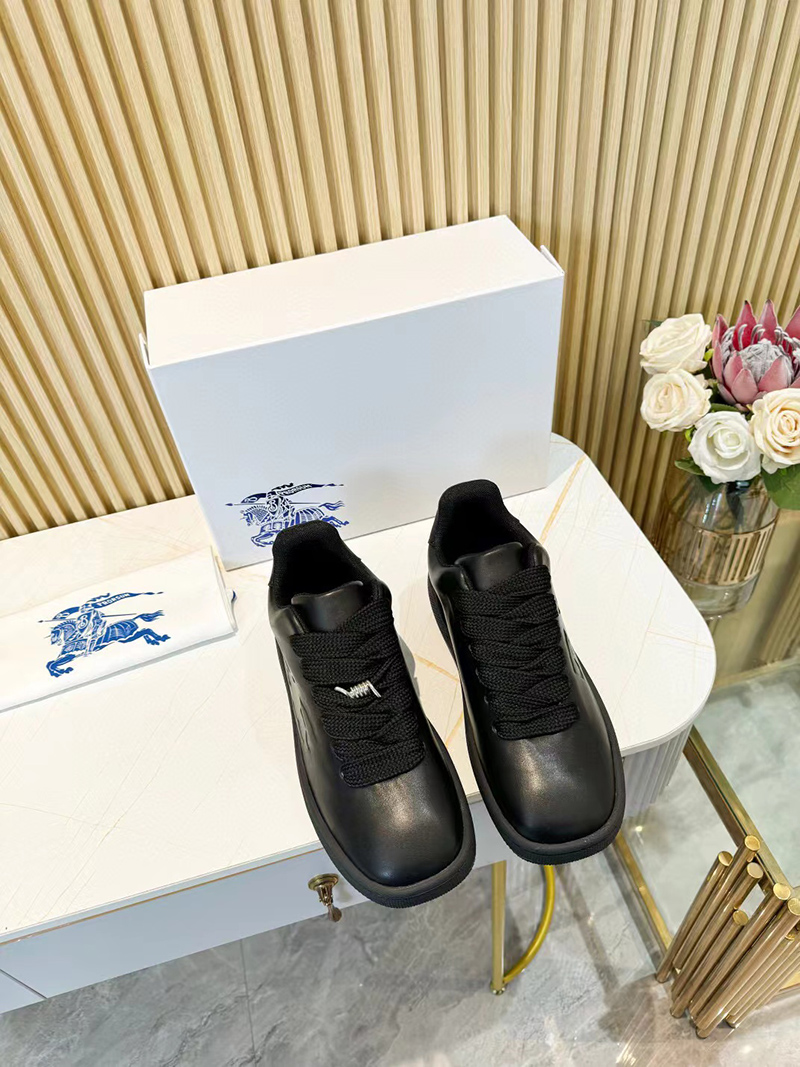 Burberry Leather Box Sneakers BLACK