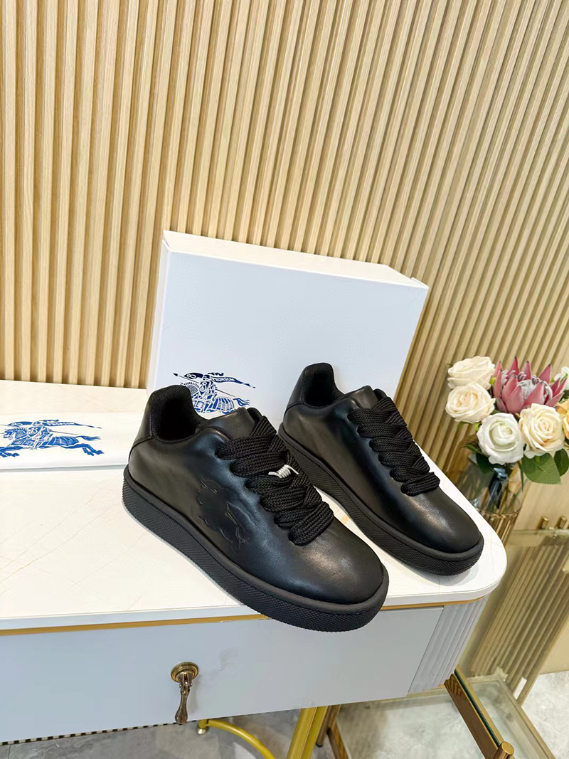 Burberry Leather Box Sneakers BLACK