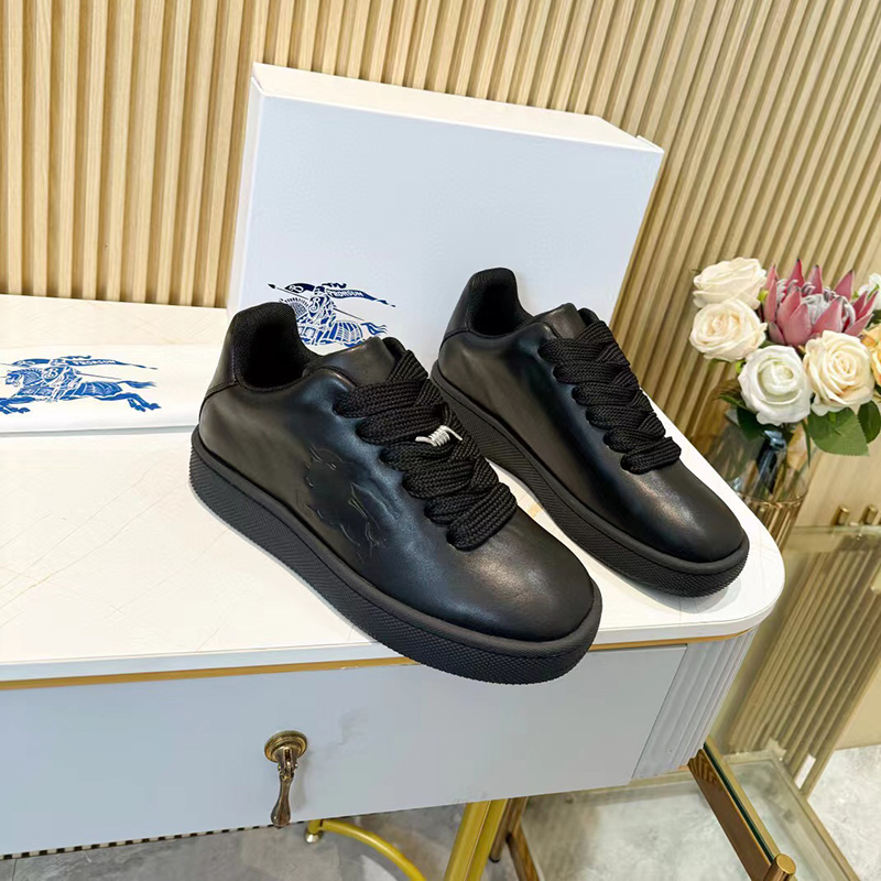 Burberry Leather Box Sneakers BLACK