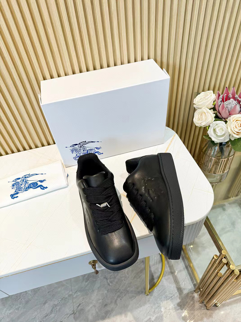 Burberry Leather Box Sneakers BLACK