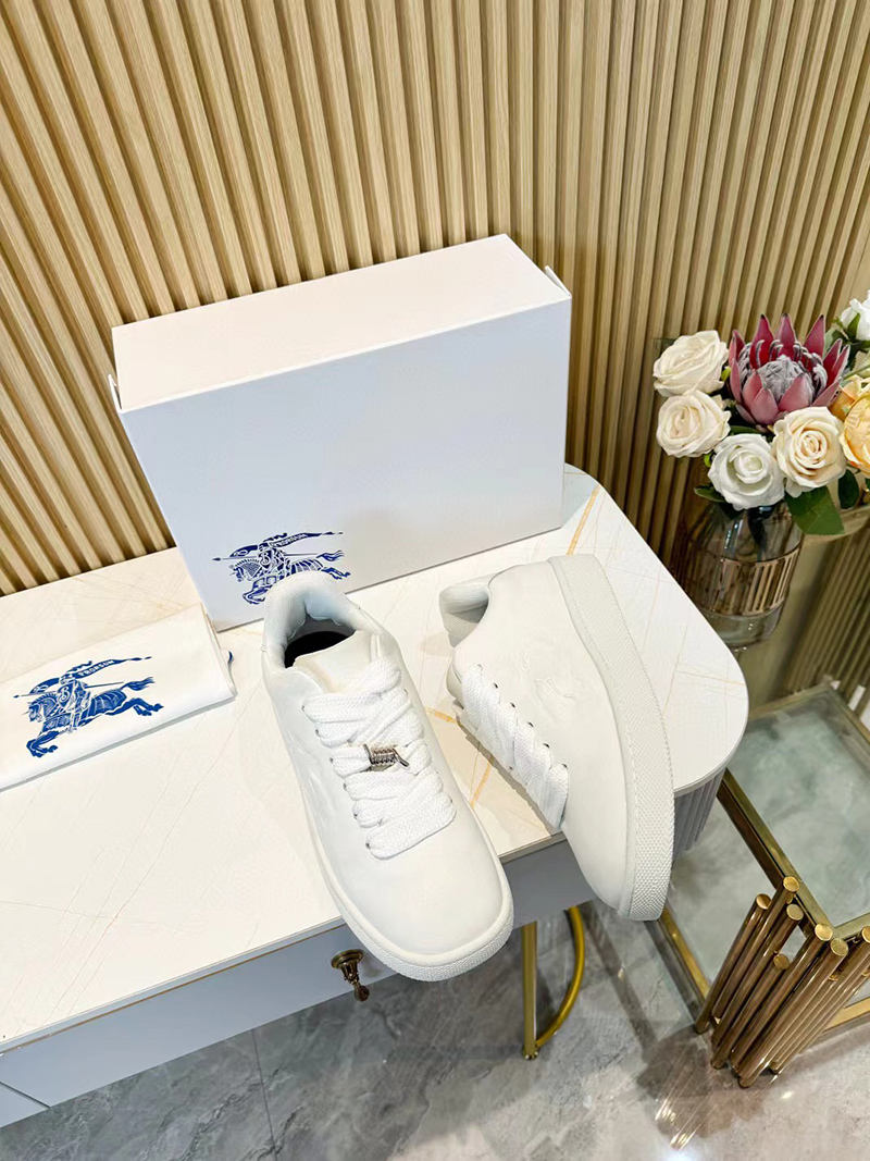 Burberry Leather Box Sneakers White