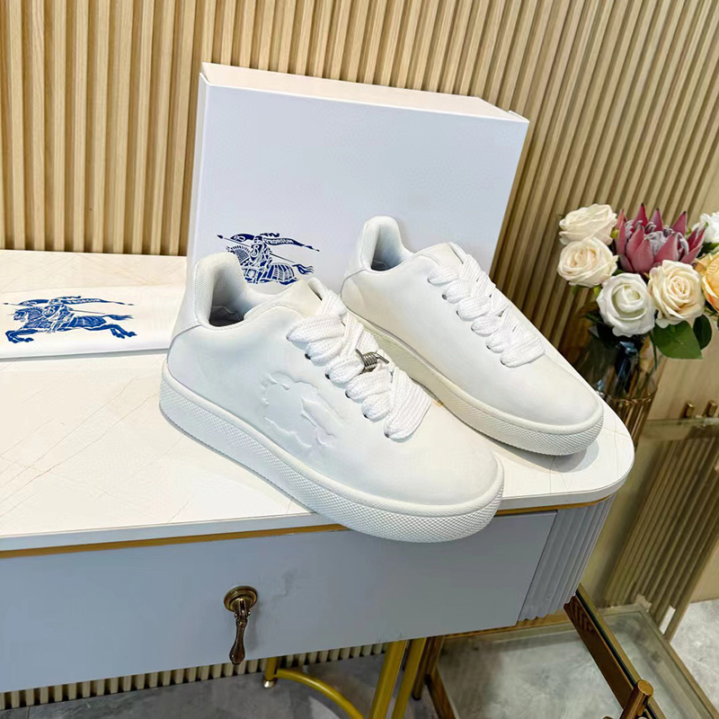 Burberry Leather Box Sneakers White