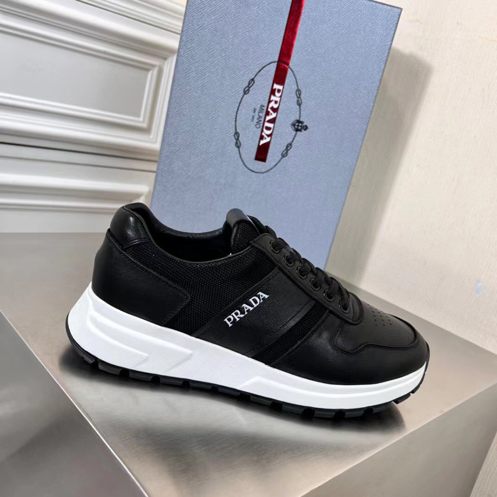 Prada Prax 1 Leather Low Top Black