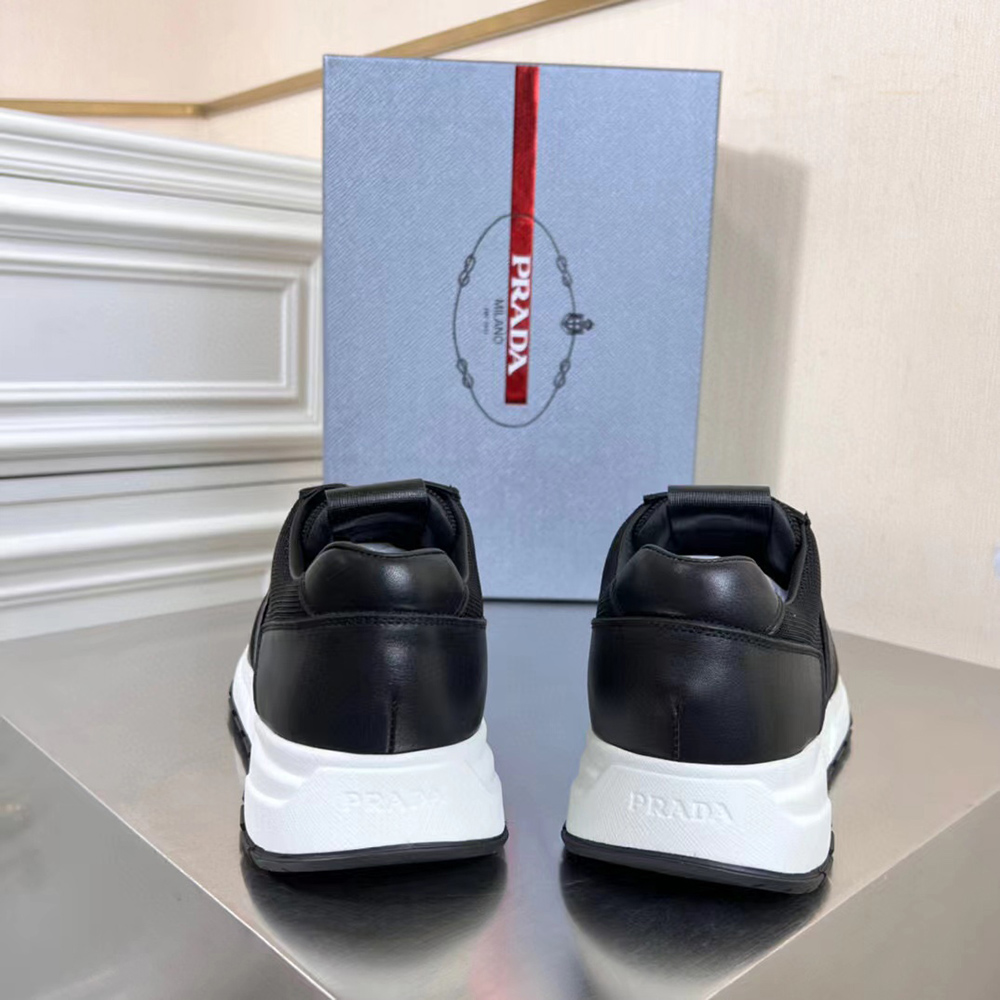 Prada Prax 1 Leather Low Top Black