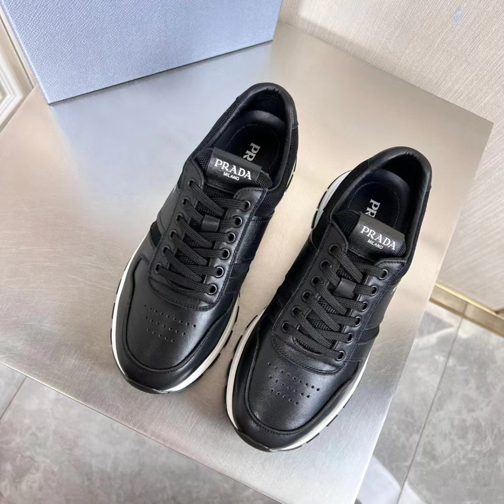 Prada Prax 1 Leather Low Top Black