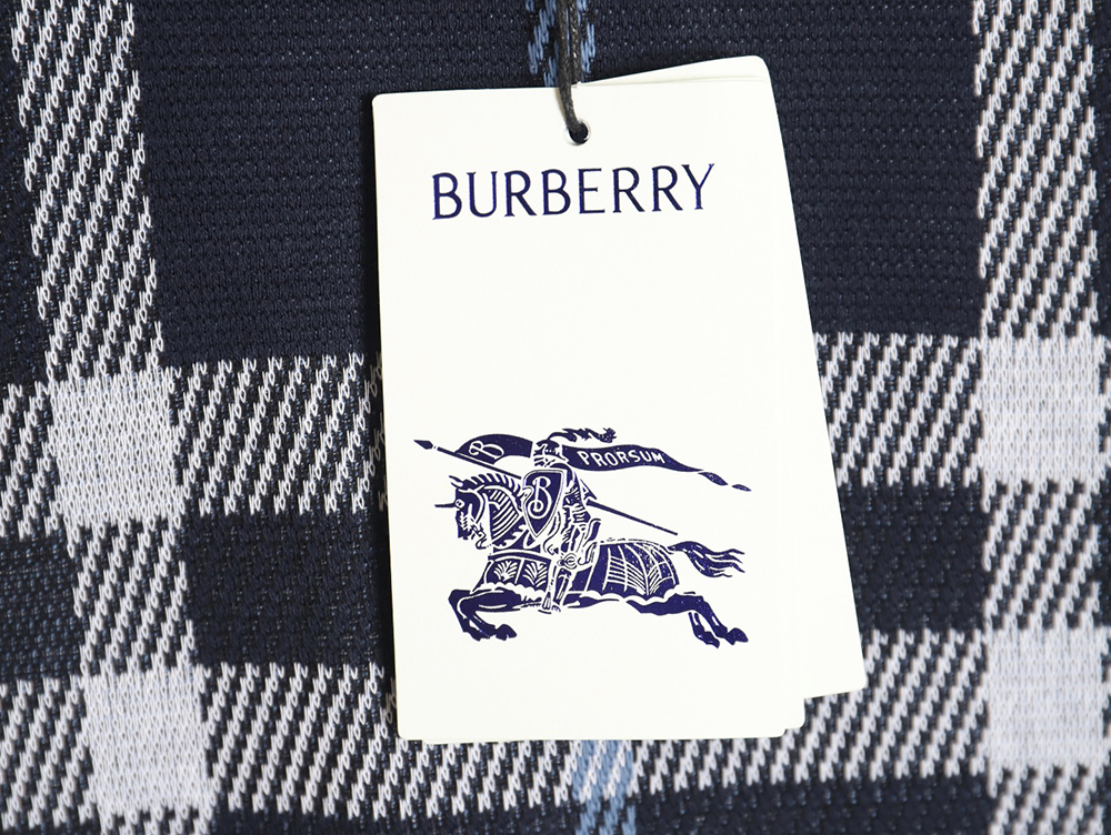 Burberry 24ss check knitted short-sleeved T-shirt TSK2