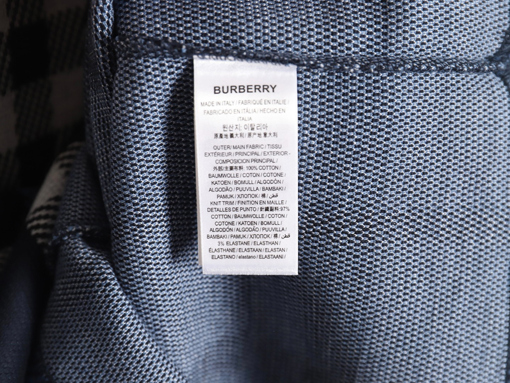 Burberry 24ss check knitted short-sleeved T-shirt TSK2
