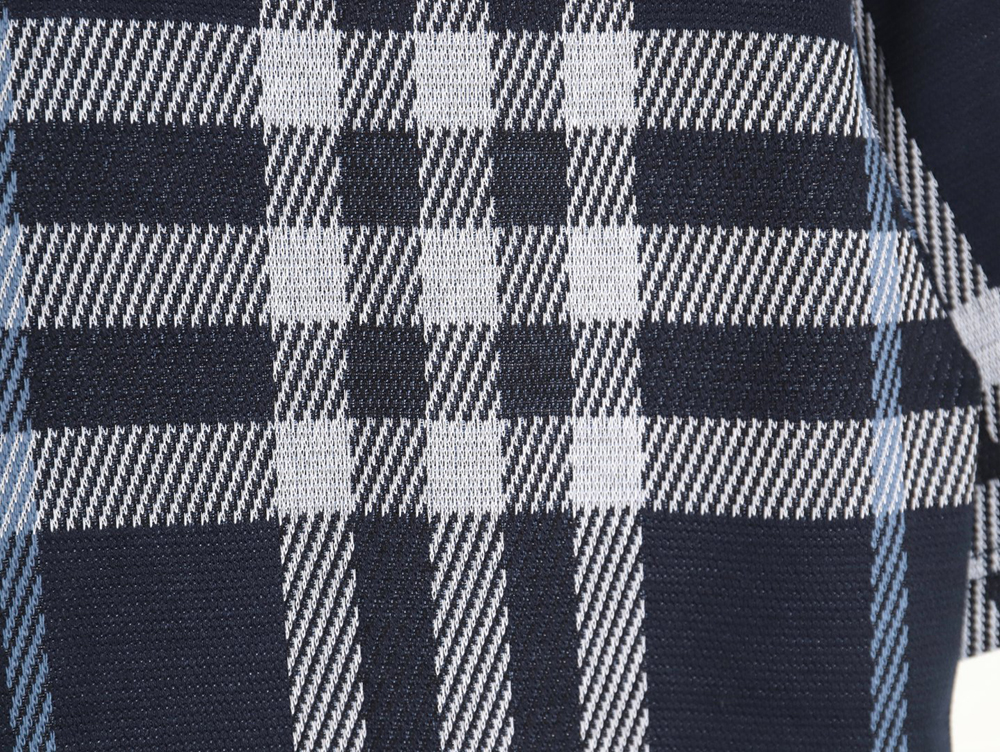 Burberry 24ss check knitted short-sleeved T-shirt TSK2