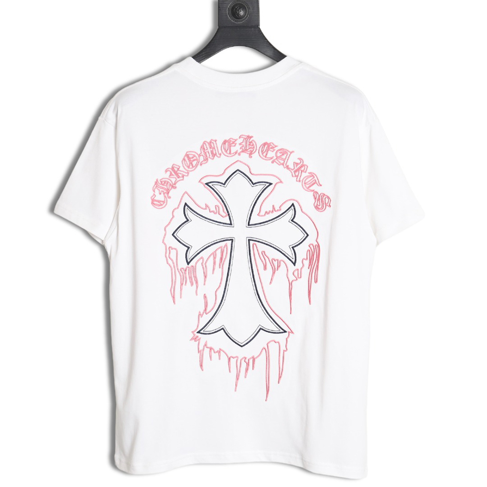 Chrome Hearts Cross Embroidered Short Sleeve T-Shirt TSK1