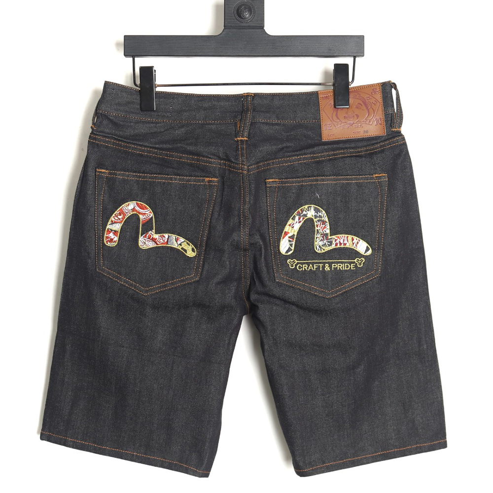 Evisu 25ss Komainu pattern seagull Denim Shorts